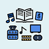 Cine, libros y música